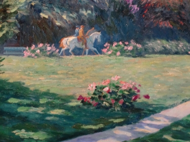 Ruiters in het park